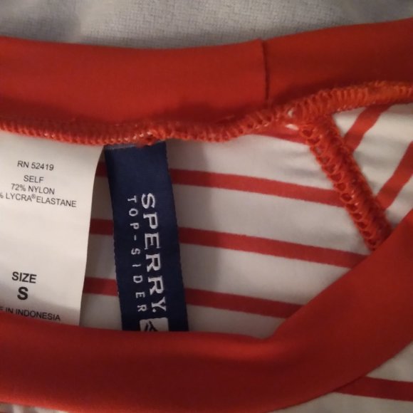 Sperry red stripe stretch fabric ls top - Picture 4 of 6